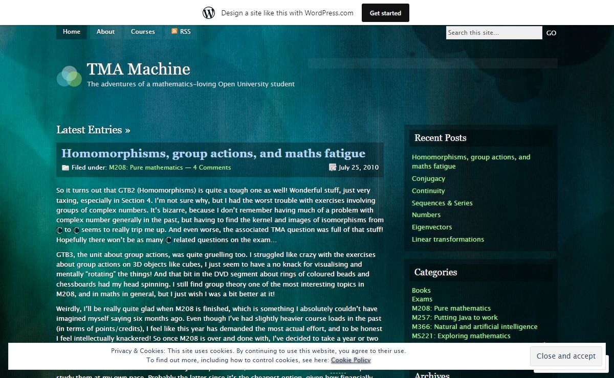 TMA Machine | The adventures of a mathematics-loving Open University student