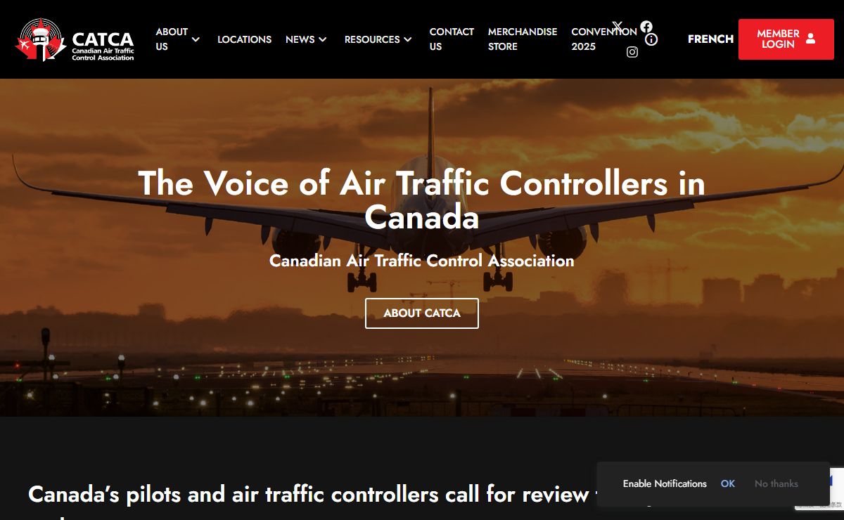 CATCA – Canadian Air Traffic Control Association – The Voice of Canada's Air Traffic Controllers