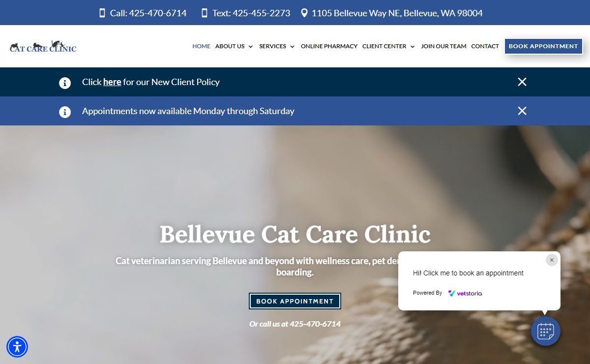 Bellevue, WA 98004 Veterinary Clinic - Cat Care Clinic