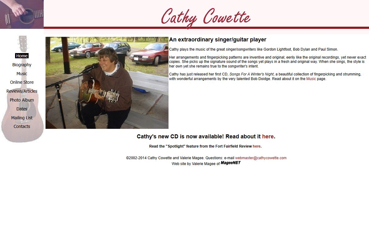 Cathy Cowette: Singer and Guitar Player