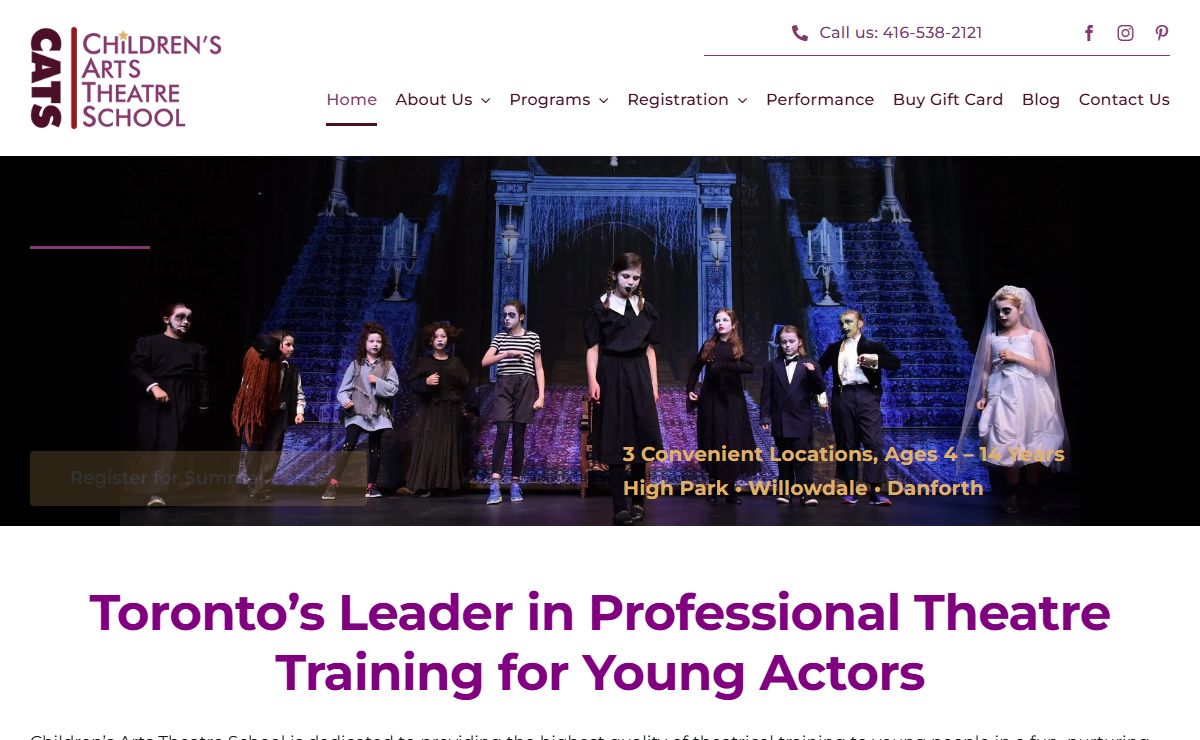 Acting Classes For Kids in Toronto - Children’s Arts Theatre School