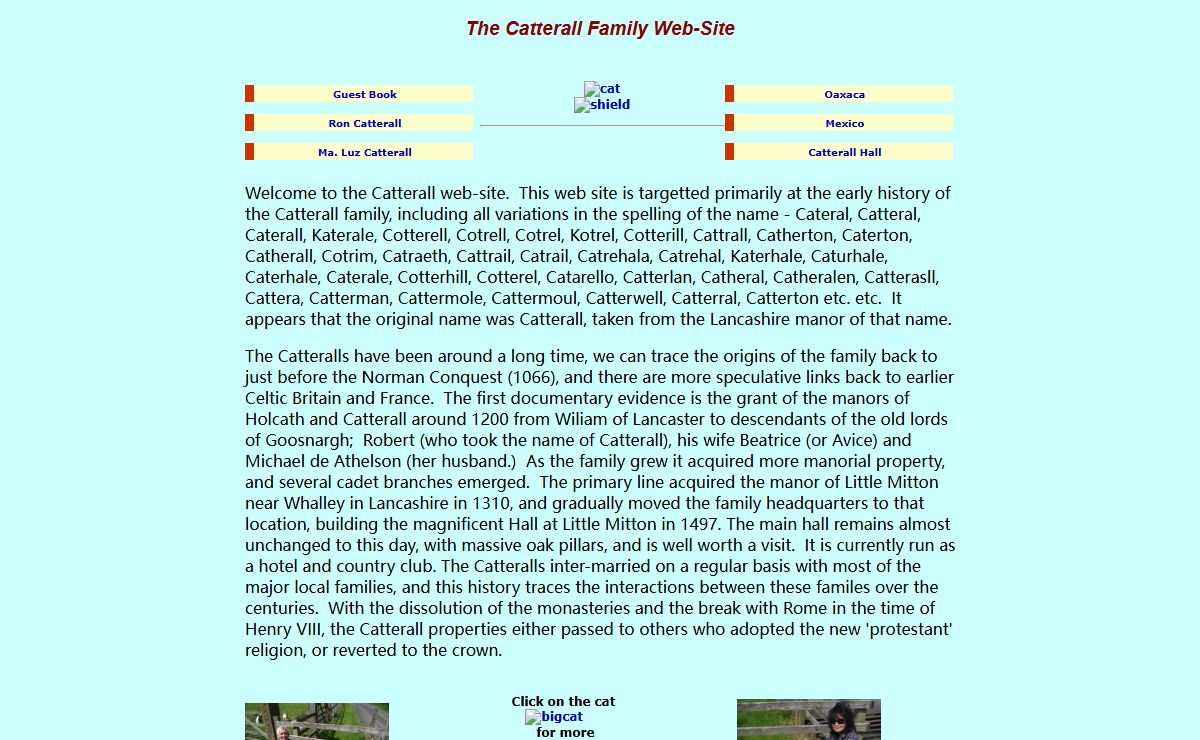The Catterall Family Web-Site