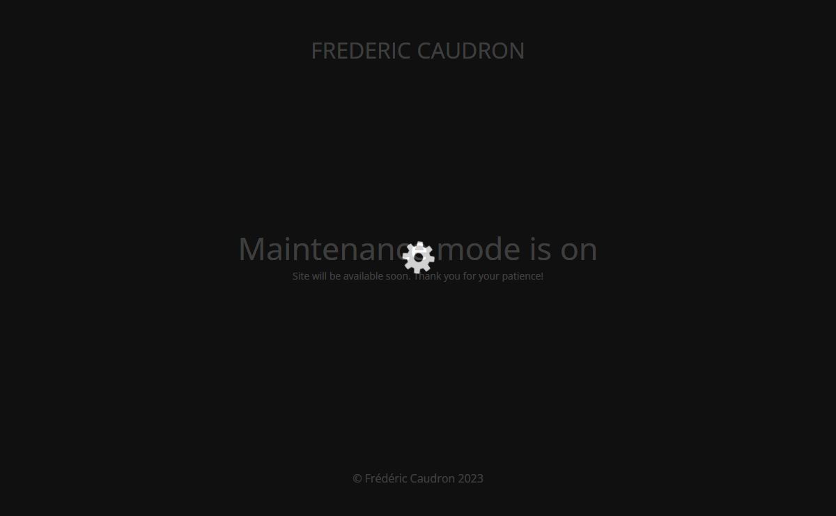 Site is undergoing maintenance