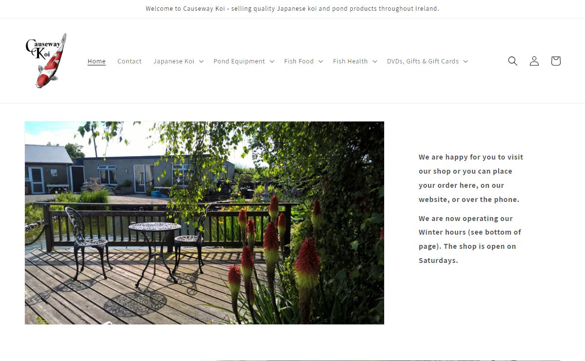 Welcome to Causeway Koi - selling quality Japanese koi and pond produc