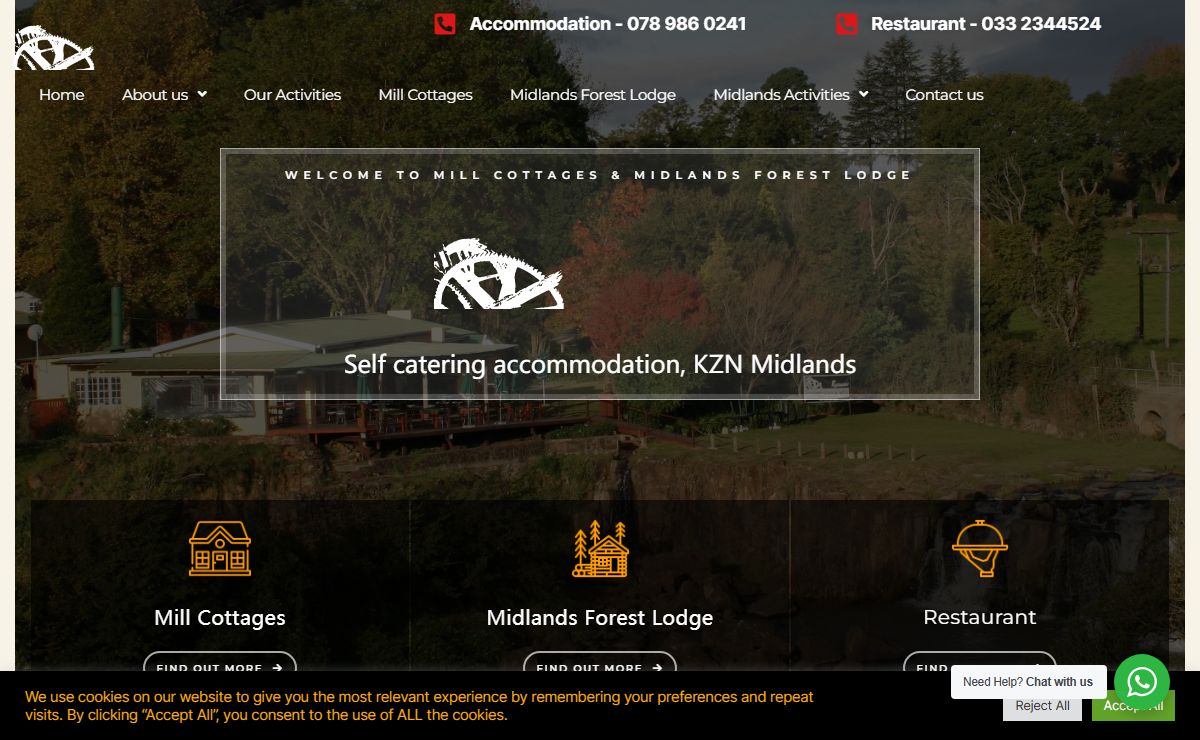 KZN Midlands self catering accommodation | Mill Cottages