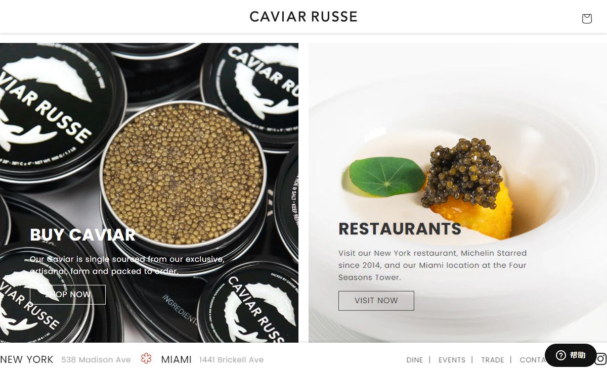 Caviar Russe | Buy Caviar Online | Miami & New York