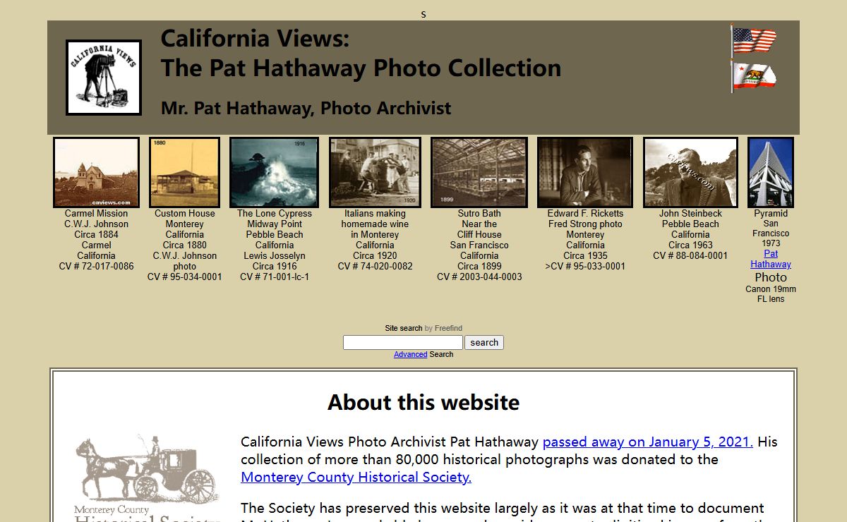 California Views Historical Photo Collection, Monterey, CA