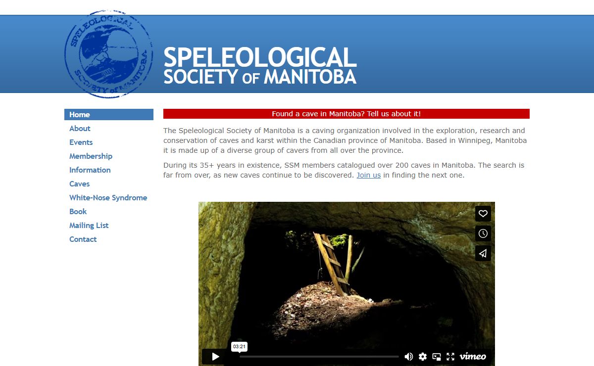 Speleological Society of Manitoba - Discover Manitoba Caves