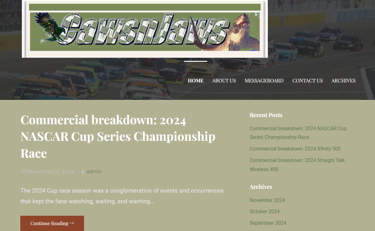 Cawsnjaws.com – Your home for the latest from Caws and Jaws!