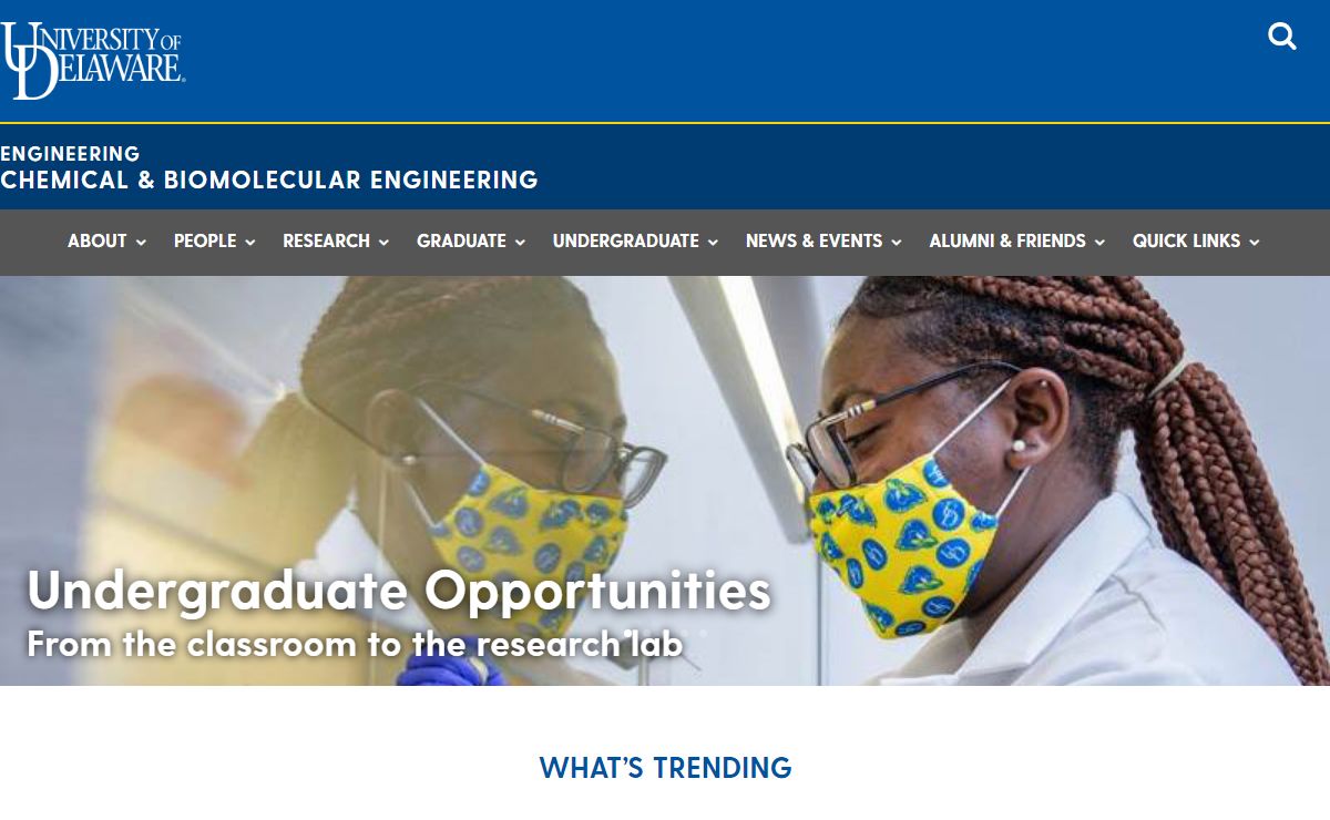 Chemical & Biomolecular Engineering at University of Delaware