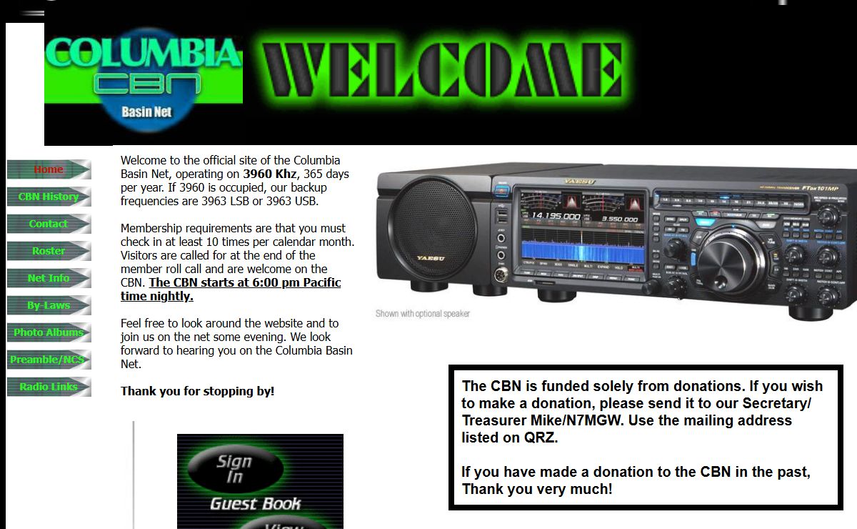 Welcome to the home of the Columbia Basin Net, operating on 3960KHz