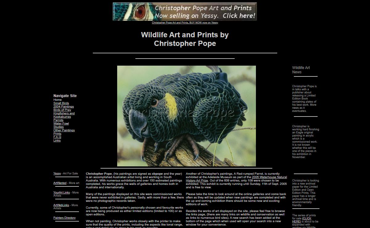 Wildlife Art Original Prints Christopher Pope Artist CBPope CBPArt Limited Editions Open Editions Bird Art Prints