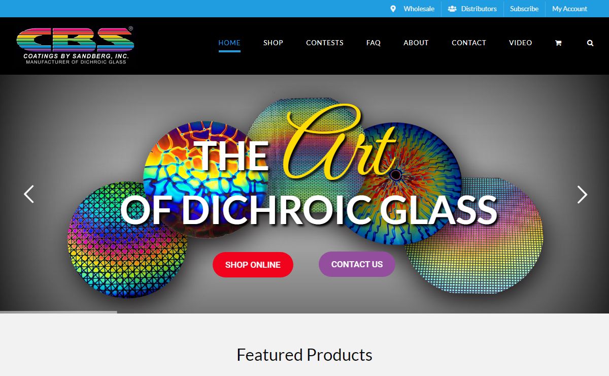 High Quality Dichroic Glass | Coatings by Sandberg, Inc. | Official Site.