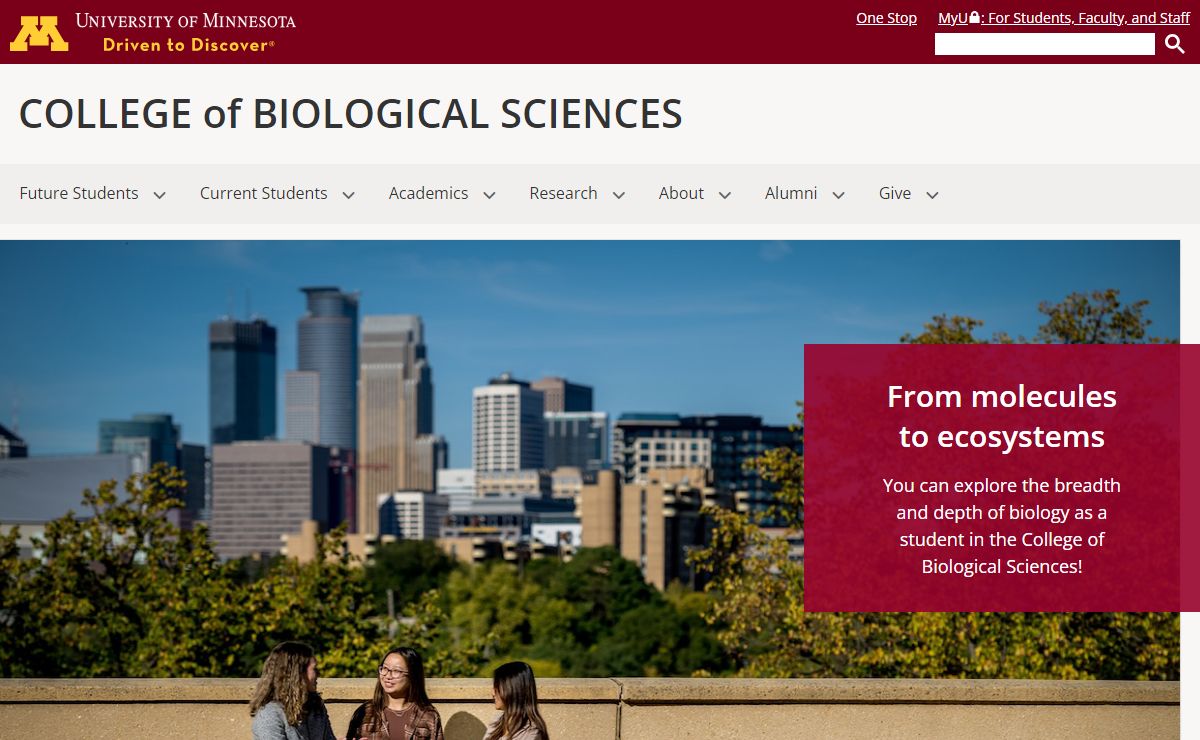 COLLEGE of BIOLOGICAL SCIENCES | College of Biological Sciences