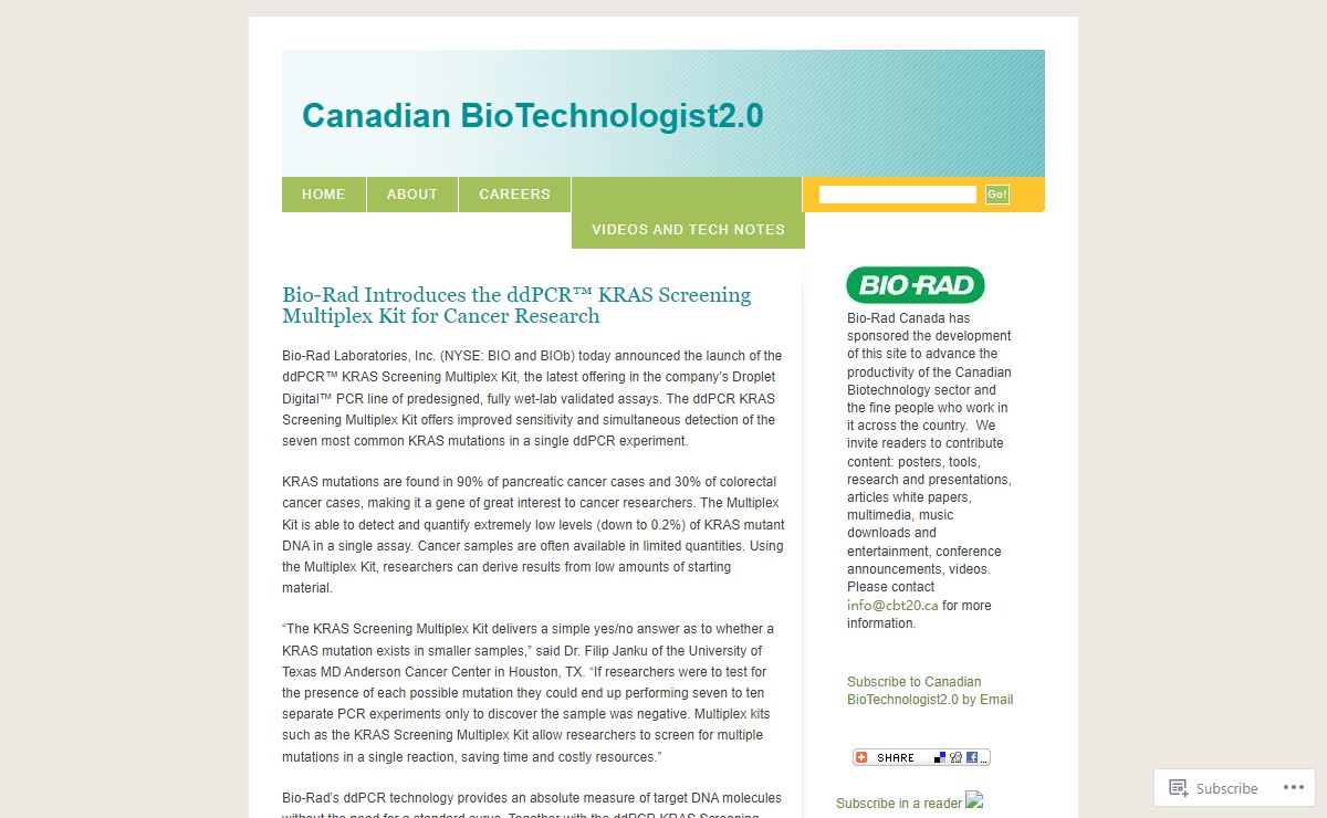 Canadian BioTechnologist2.0 | The Canadian BioTechnologist2.0 Blog