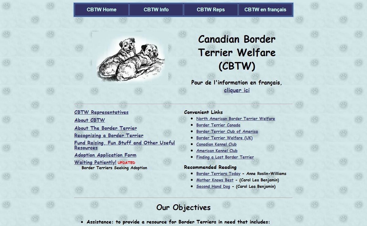 Canadian Border Terrier Welfare