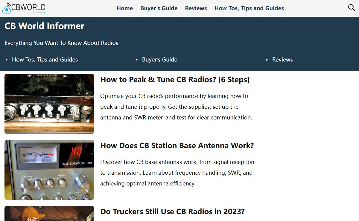 CBWorldInformer — Everything You Want To Know About Radios [Reviews, Guides, How Tos]