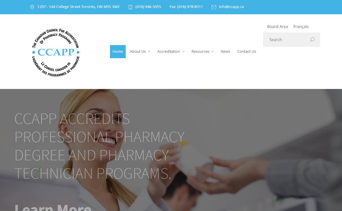 CCAPP – Canadian Council for Accreditation of Pharmacy Programs