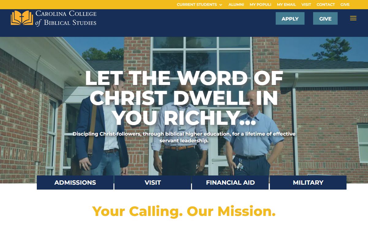 Homepage - Carolina College of Biblical Studies