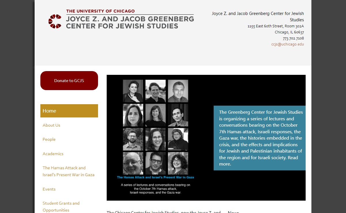 Home | The Joyce Z. and Jacob Greenberg Center for Jewish Studies