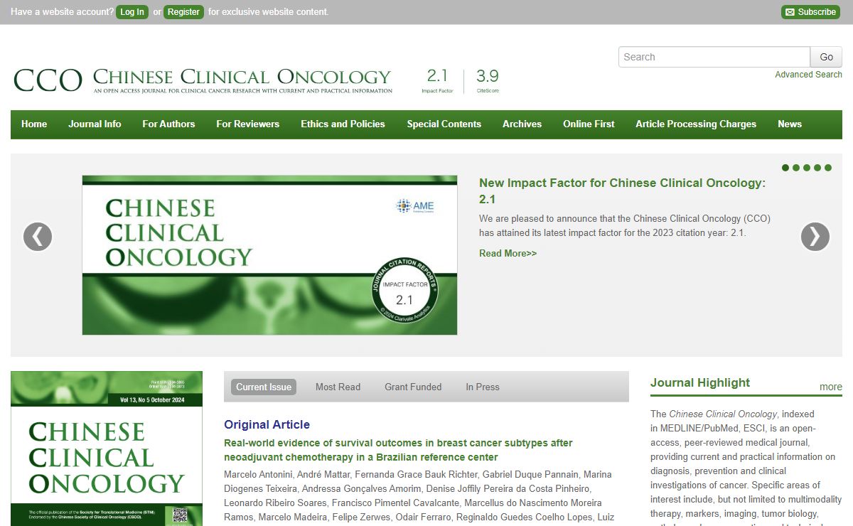 Home - Chinese Clinical Oncology