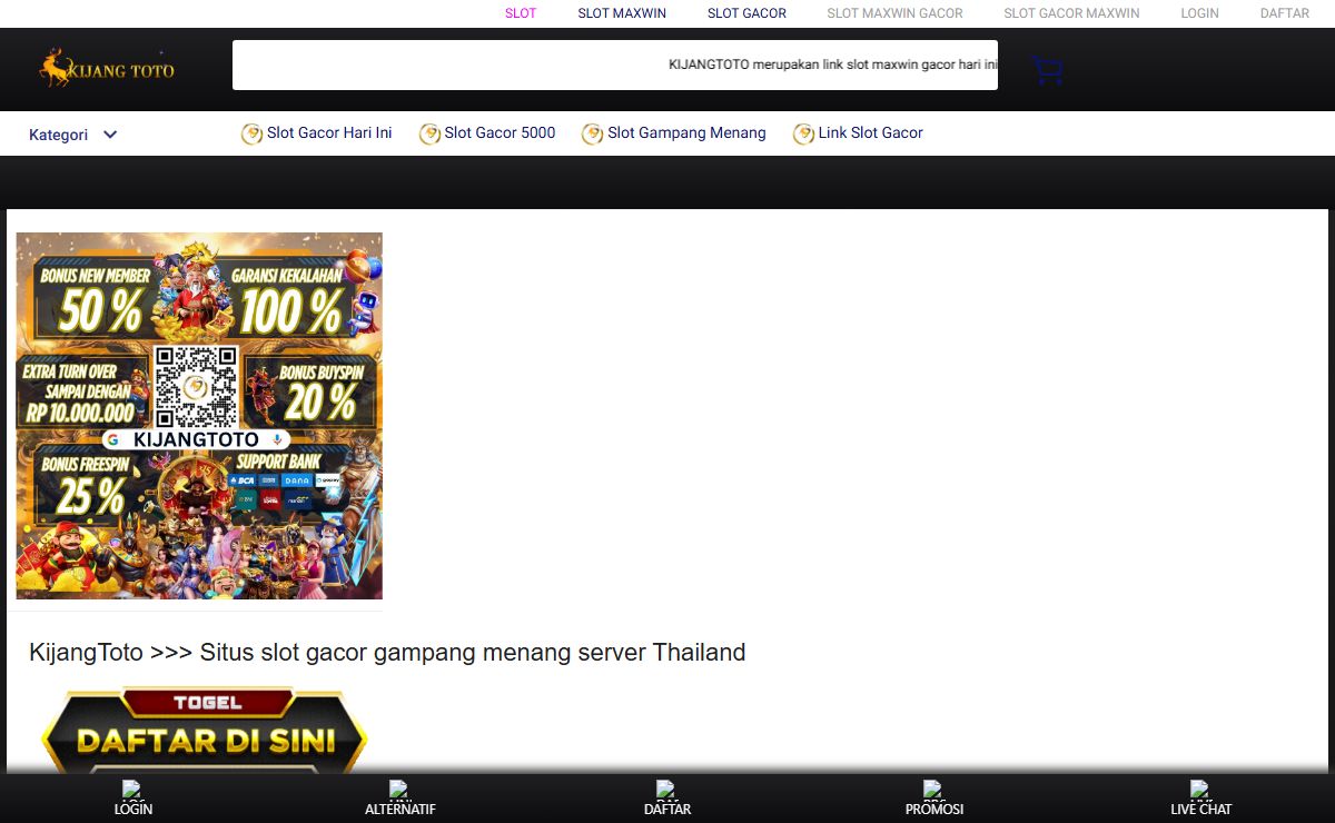 KijangToto >>> Situs slot gacor gampang menang server Thailand