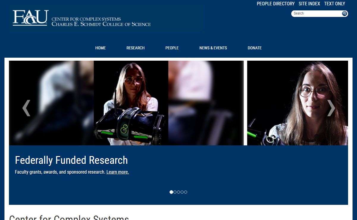 FAU - Complex Systems : Florida Atlantic University - Charles E. Schmidt College of Science