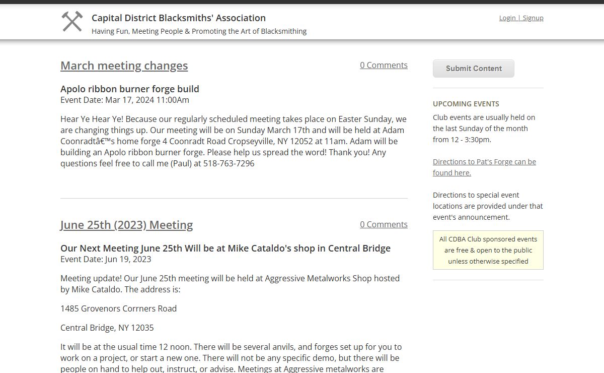 CDBA Capital District Blacksmiths Association
