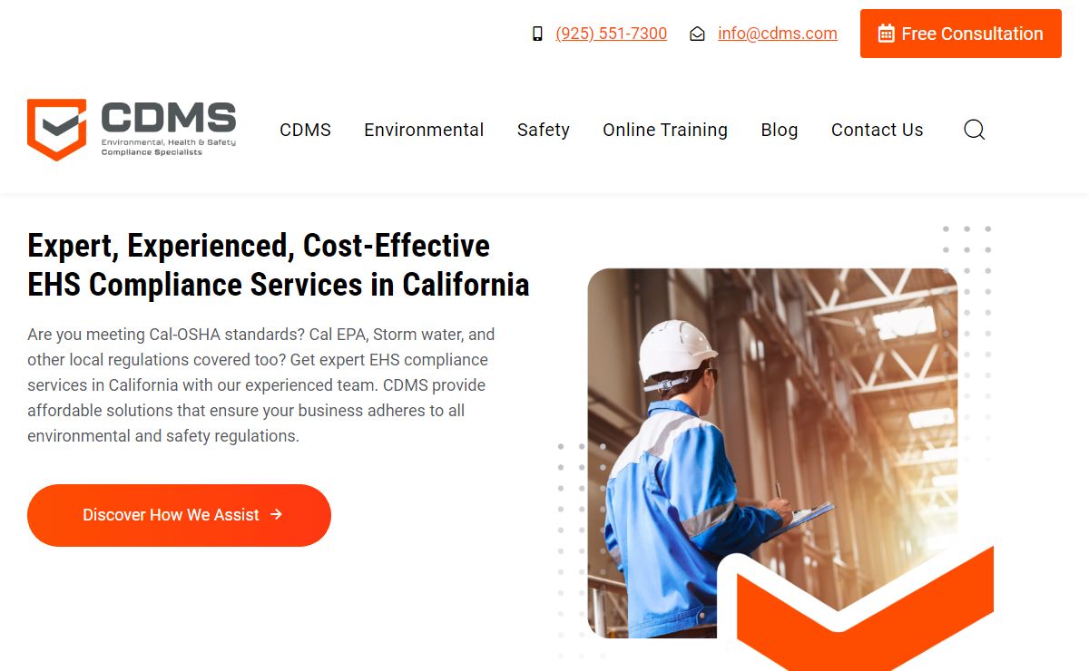 Expert EHS Compliance Services in California | CDMS