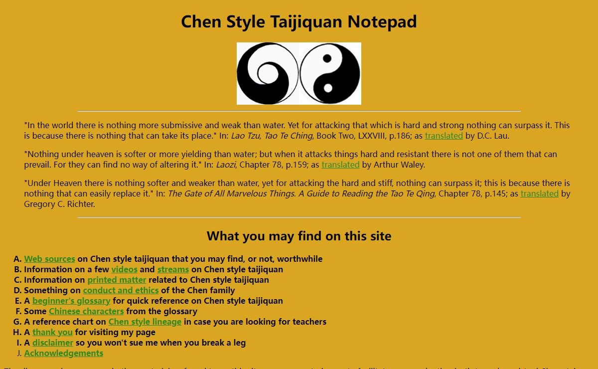 Chen Style Taijiquan Notepad