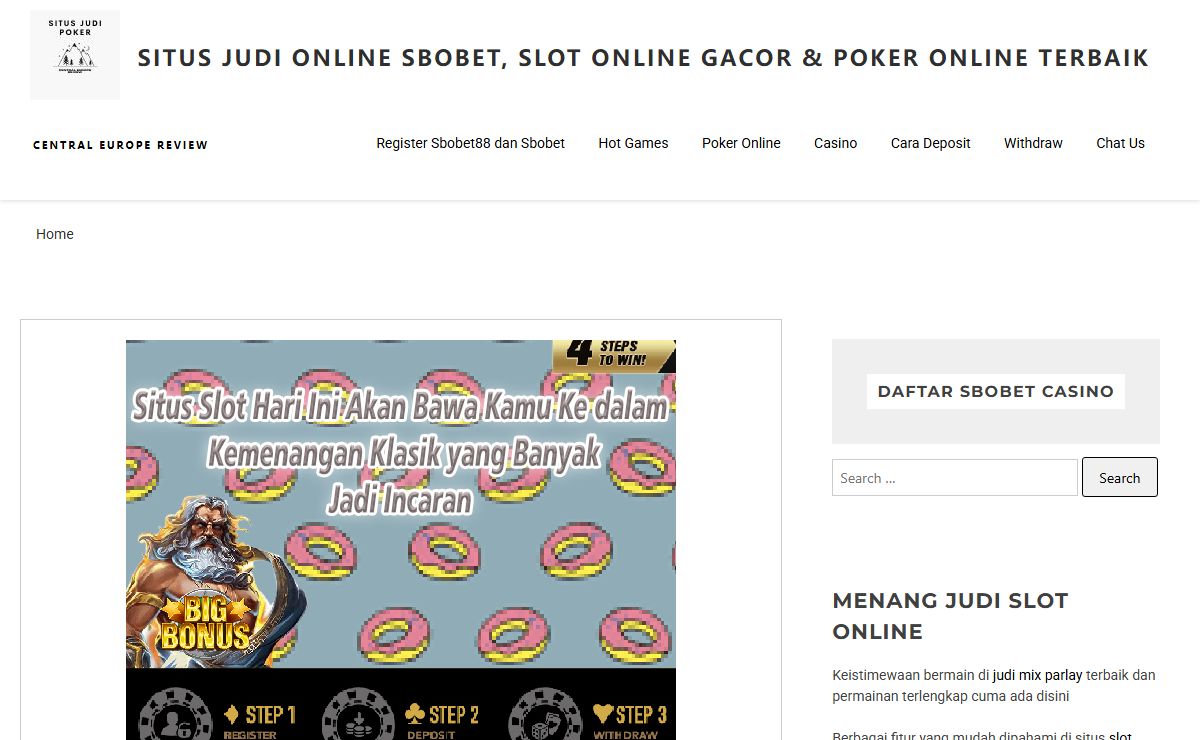 Situs Judi Online SBOBET, Slot Online Gacor & Poker Online Terbaik - central europe review