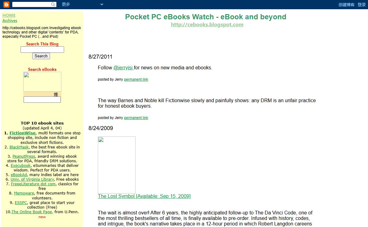 Pocket PC eBooks / iPod Watch: find free and commercial eBook sites, and technology coverage for Pocket PC ebook and iPod
