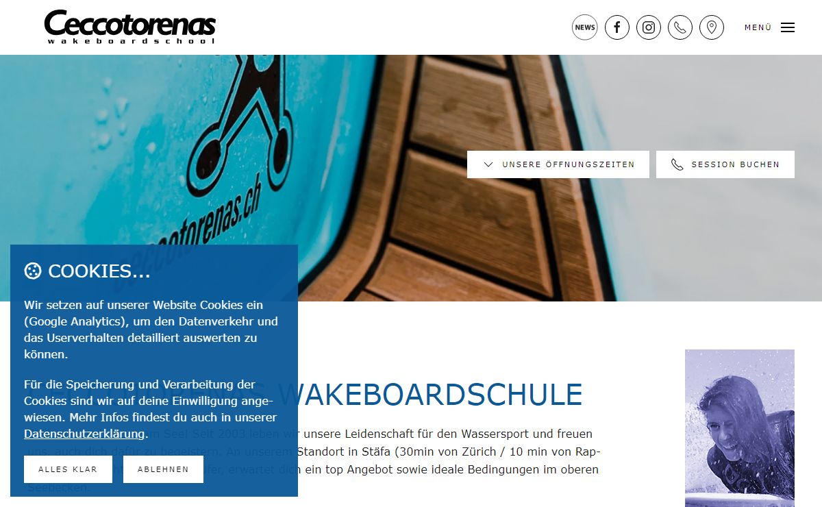 Ceccotorenas - Ceccotorenas: Wakesurfen & Wakeboarden am Zürichsee | SUP Verleih