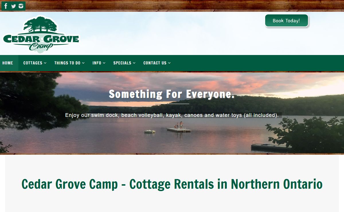 Cedar Grove Camp - Cottage Rentals in Northern Ontario