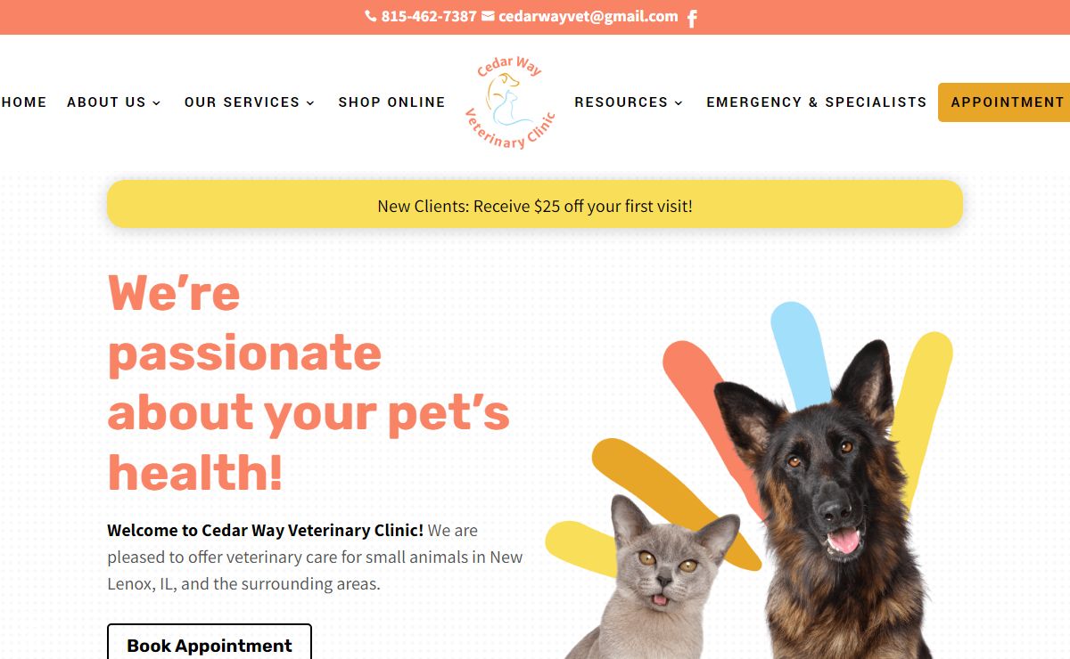 New Lenox, IL 60451 Veterinarian - Cedar Way Veterinary Clinic
