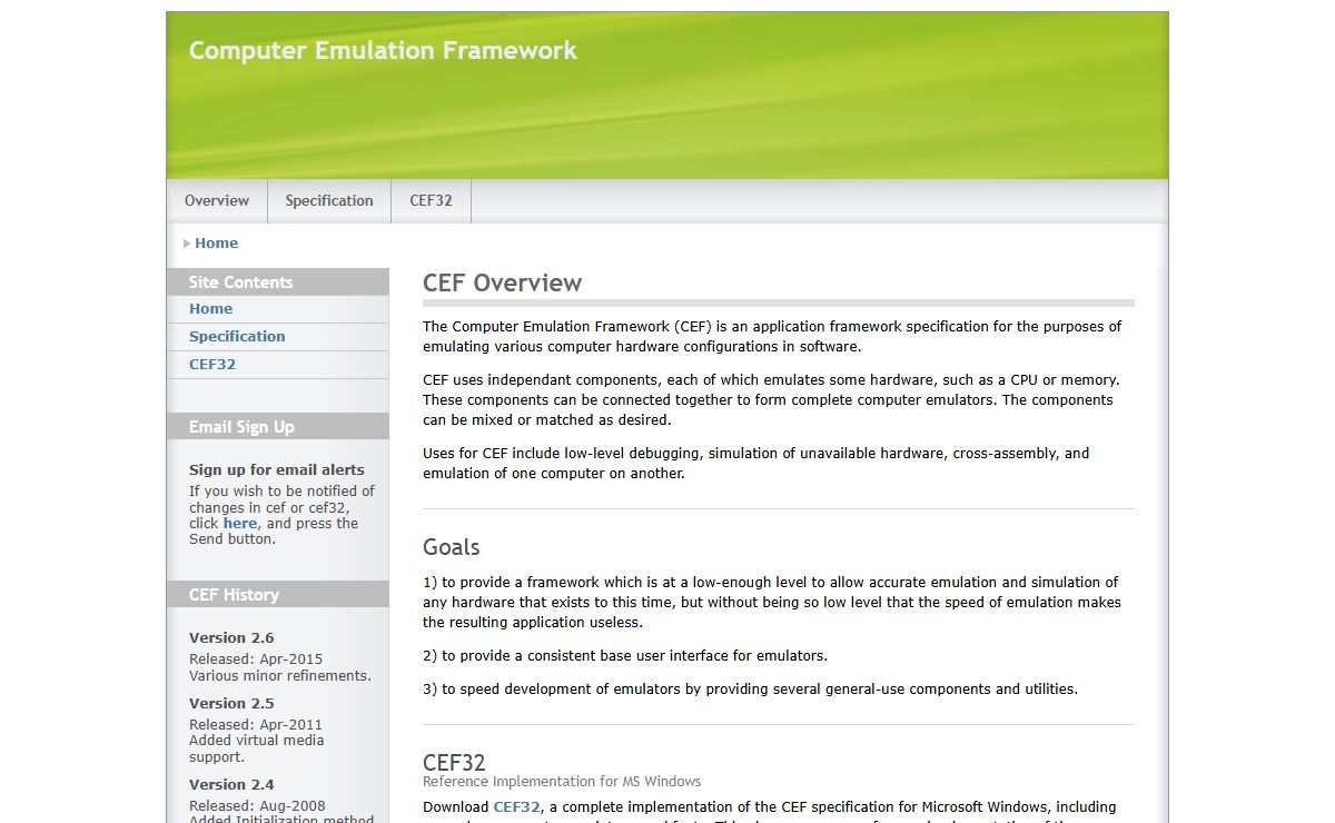 Computer Emulation Framework / Overview