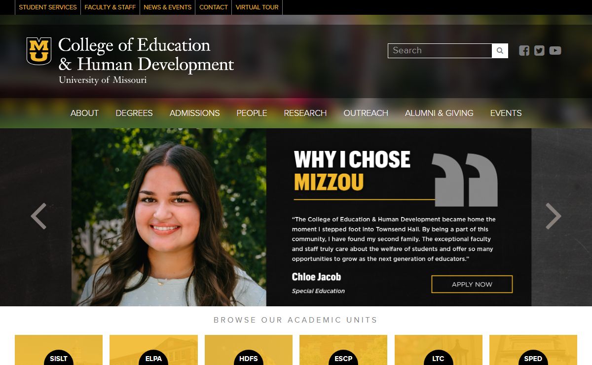 College of Education & Human Development – Investing in education for over 150 years