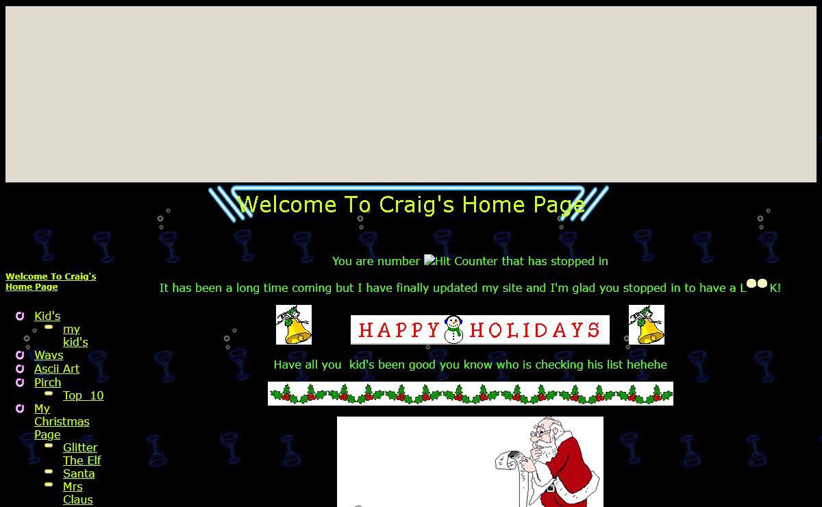 Welcome To Craig's Home Page