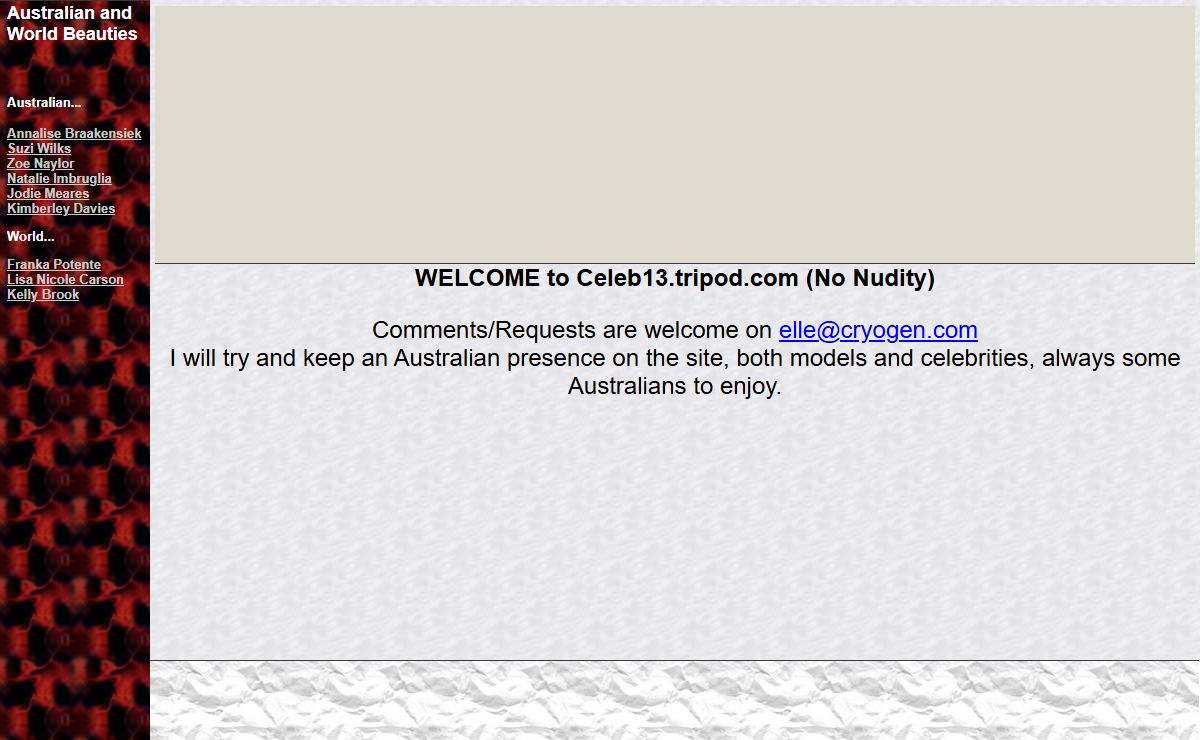 Australian and World Celebrities - Celeb13.tripod.com