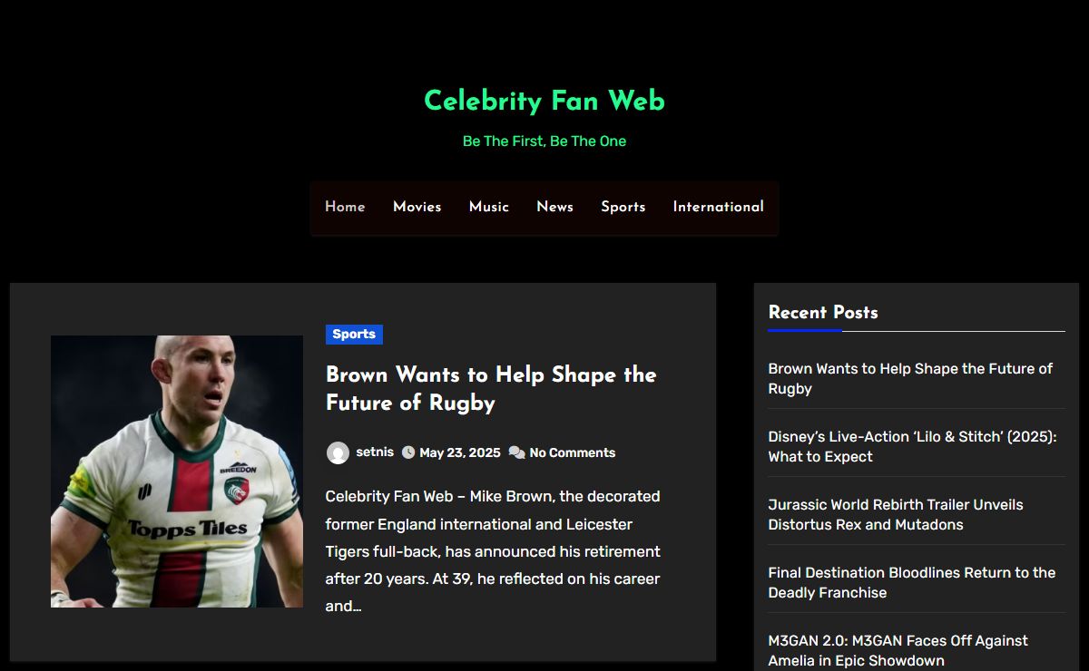 Celebrity Fan Web - Be The First, Be The One