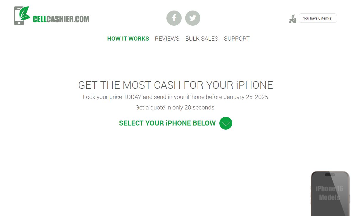 Cell Cashier - Best Place Online to Sell Used iPhone for Cash