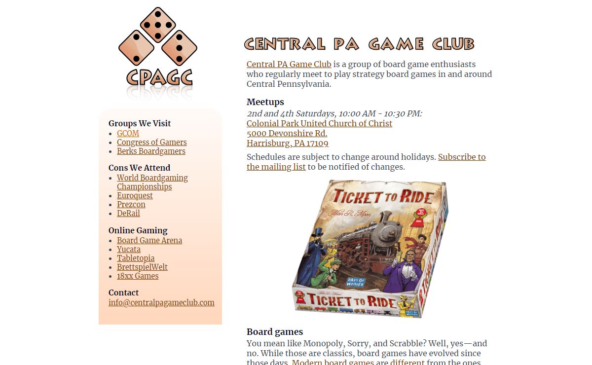 Central PA Game Club