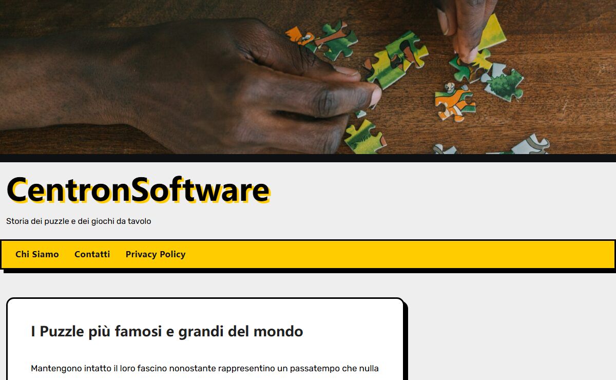 CentronSoftware - Storia dei puzzle e dei giochi da tavolo