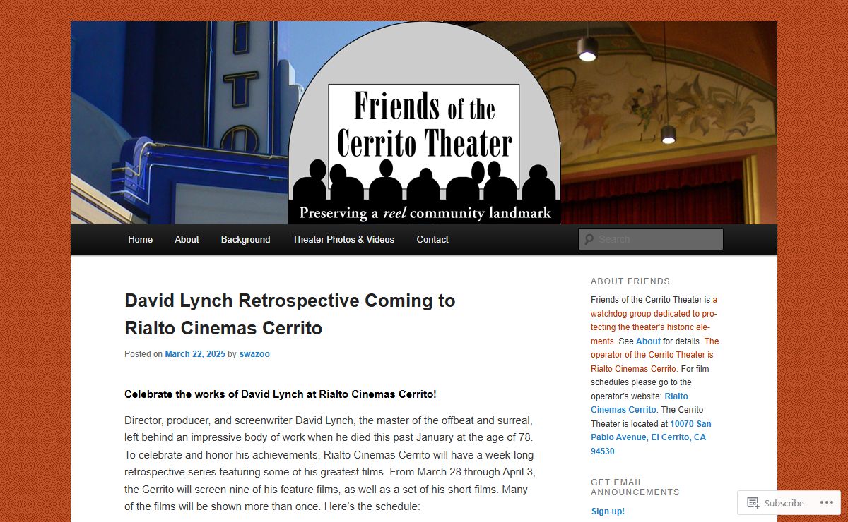 Friends of the Cerrito Theater in El Cerrito, California | Preserving an Art Deco movie theater