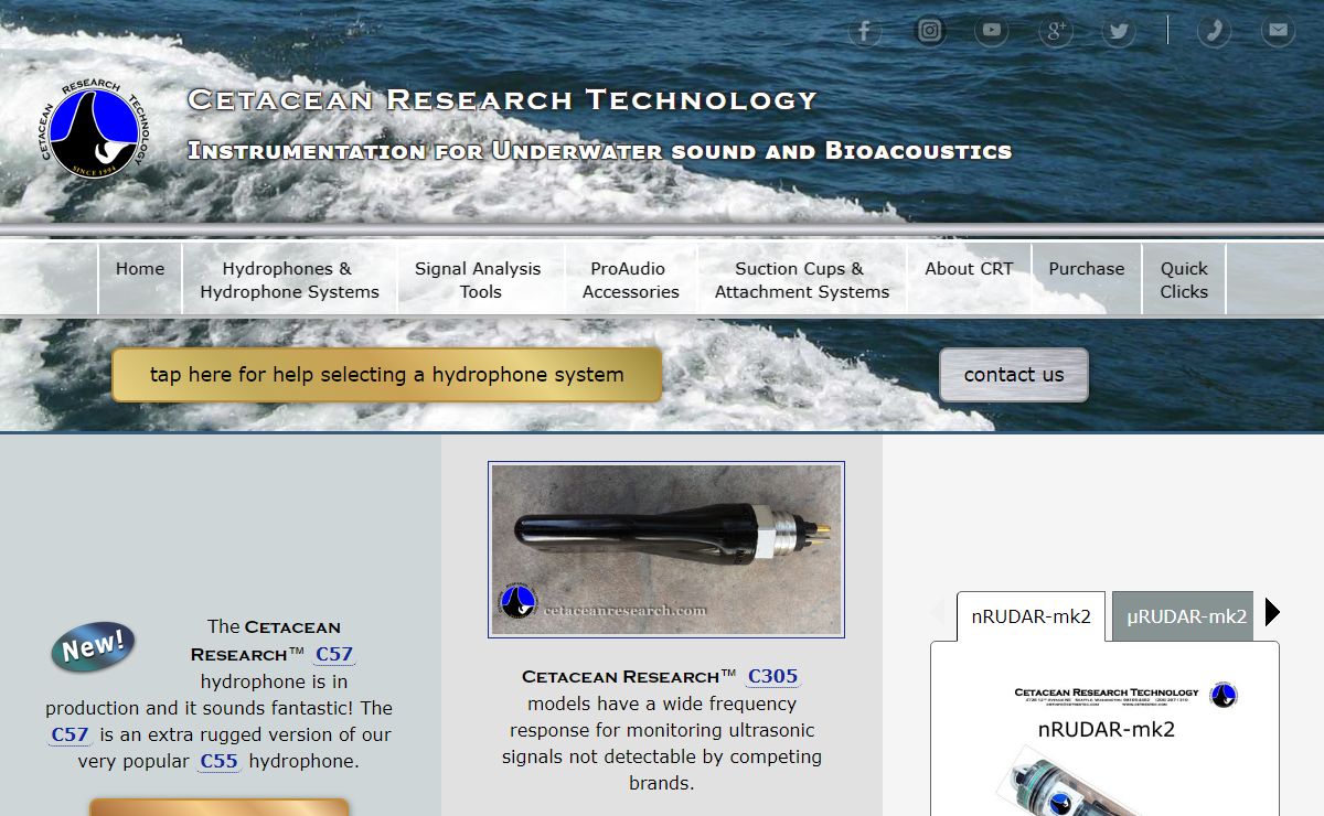Cetacean Research Technology - Underwater and Bioacoustics Instrumentation and Consultation