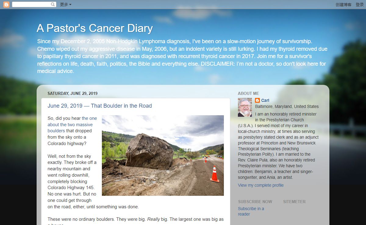 A Pastor's Cancer Diary