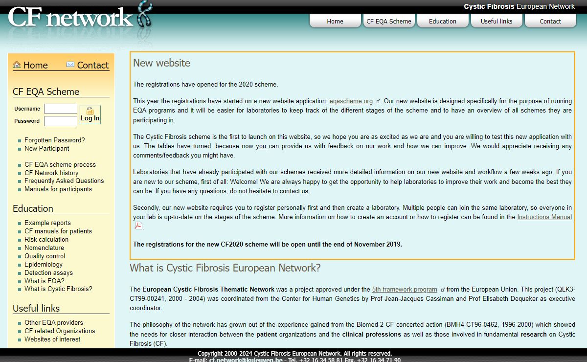CF Network - New website What is Cystic Fibrosis European Network?
