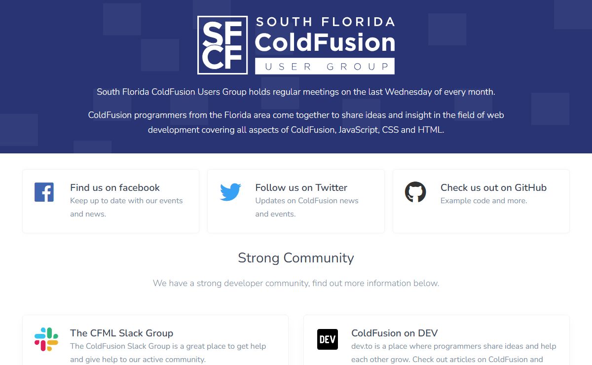 South Florida Coldfusion Users Group
