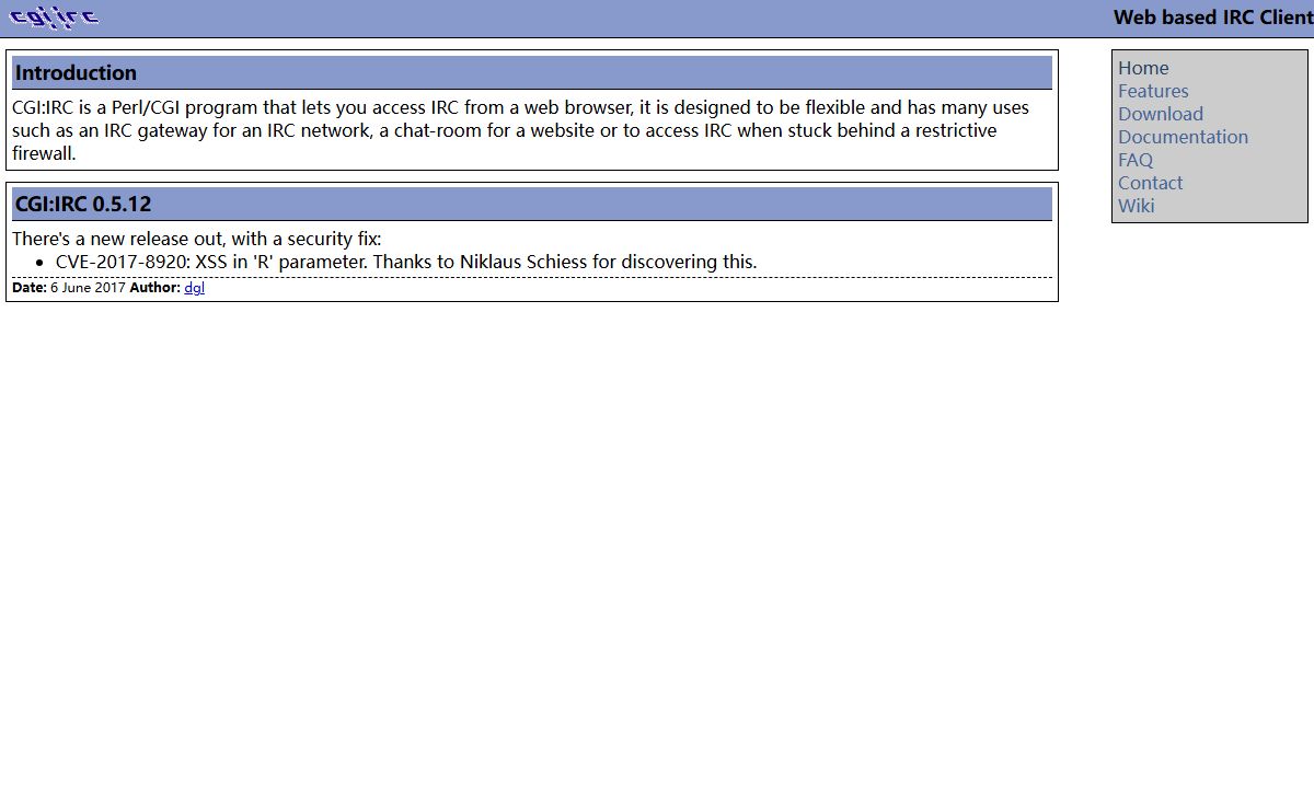 CGI:IRC - Web based IRC Client