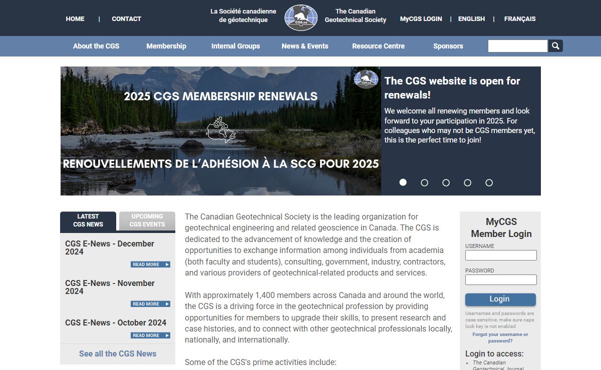 The Canadian Geotechnical Society